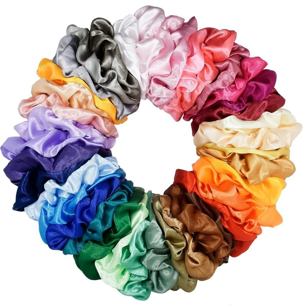 40 Pcs Hair Silk Scrunchies Satin Elastic Hair Bands Scrunchy Hair Ties Ropes Sc